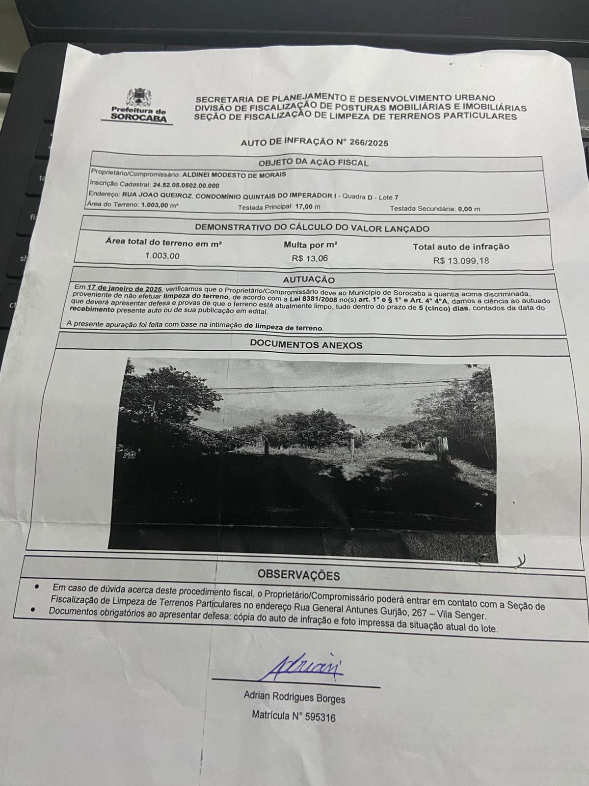 Imagem 2 da denúncia #VS-2026-01201