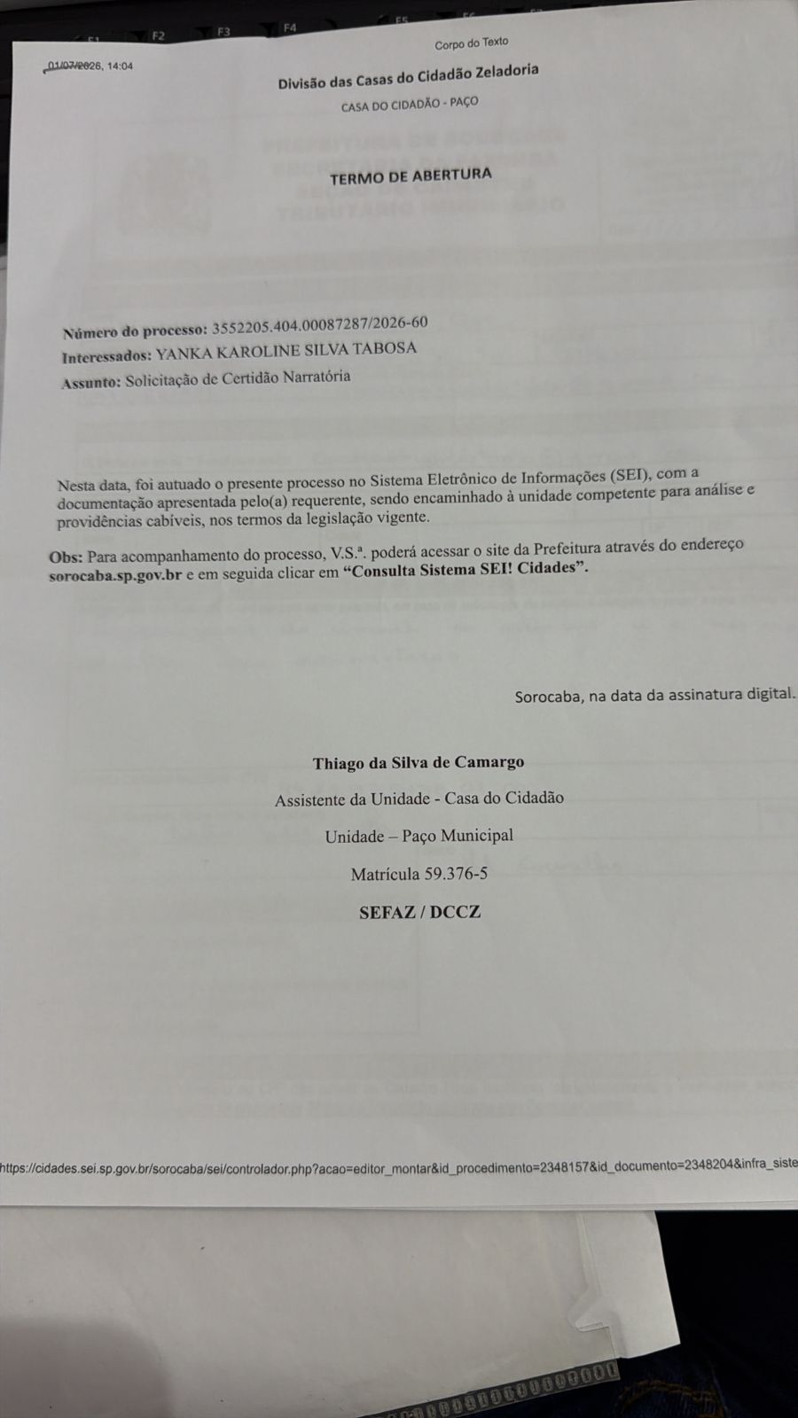 Imagem 1 da denúncia #VS-2026-70352
